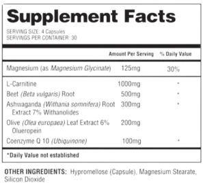 Healthy Heart Support Plus supplement facts