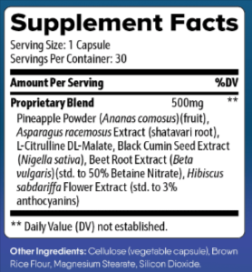 LightSteps Pro Supplement Facts