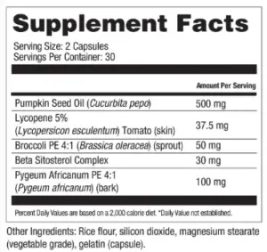 TitanFlow Supplement Facts