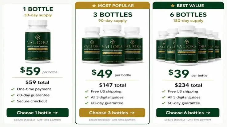 Valiora price
