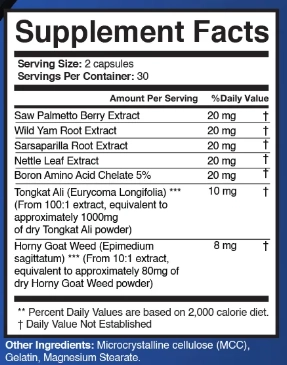 VapoFil Supplement Facts